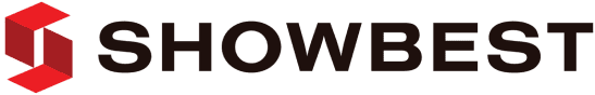 Showbest logo on a black background.