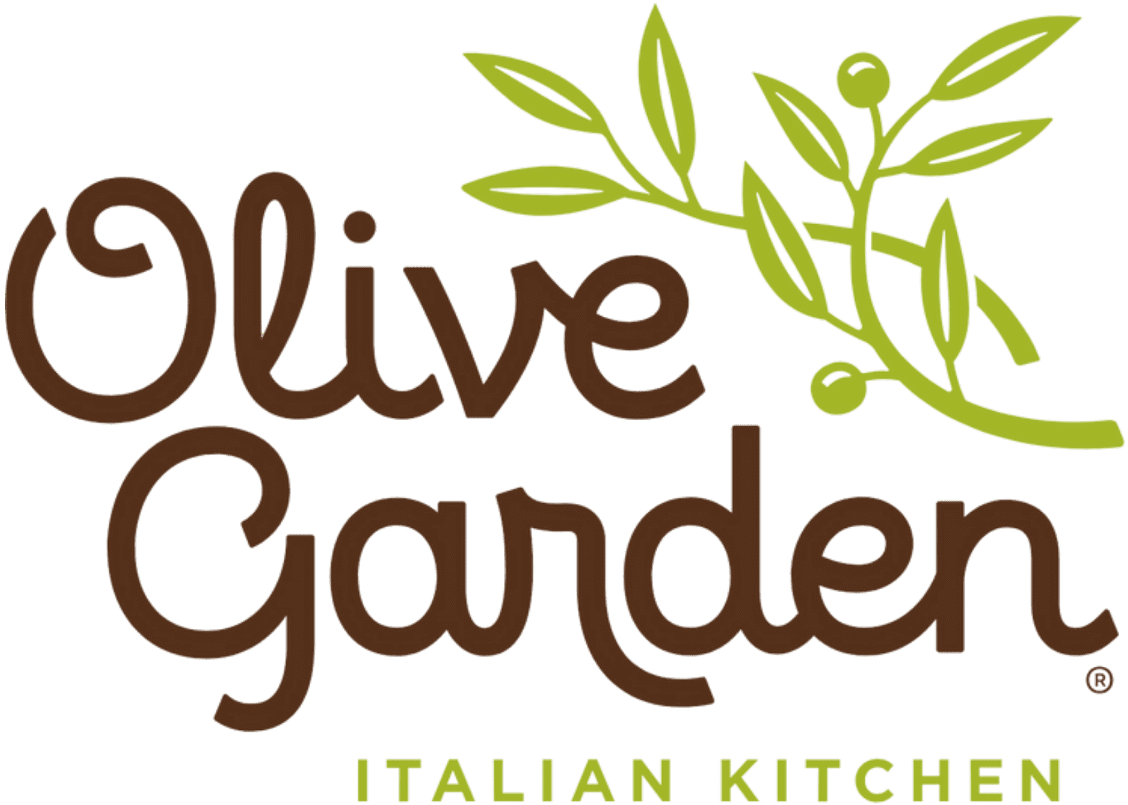 The olive garden logo on a black background.